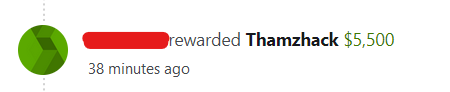 thamzhack's tweet photo. Highest bounty so far on @Bugcrowd #ItTakesACrowd 
#BugBounty https://t.co/Eq9qjLVRYU