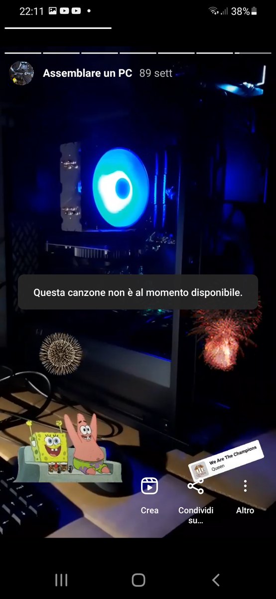 elirosi80's tweet photo. Precisazione: il problema Meta-Siae non riguarda solo la musica italiana, ma la musica IN Italia. 
In questa storia avevo messo "We Are the Champions"... 😢
#Meta #SIAE https://t.co/VapNxv7N7g