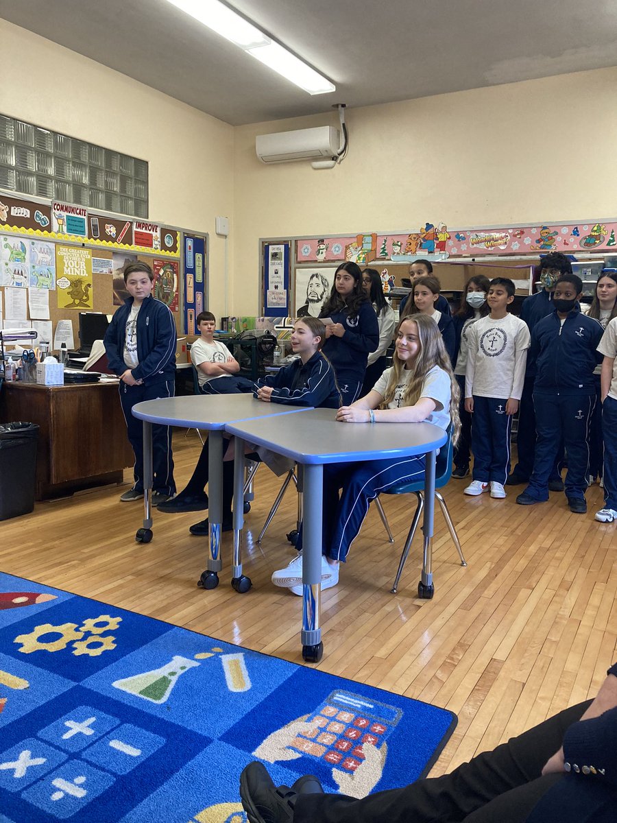 NotreDameNHP's tweet photo. Did you know that we broadcast our morning announcements on Fridays?  It’s completely student-run, with a different class featured each week. Students give weather reports, sports results and Notre Dame news. https://t.co/ilBQSOMMyK