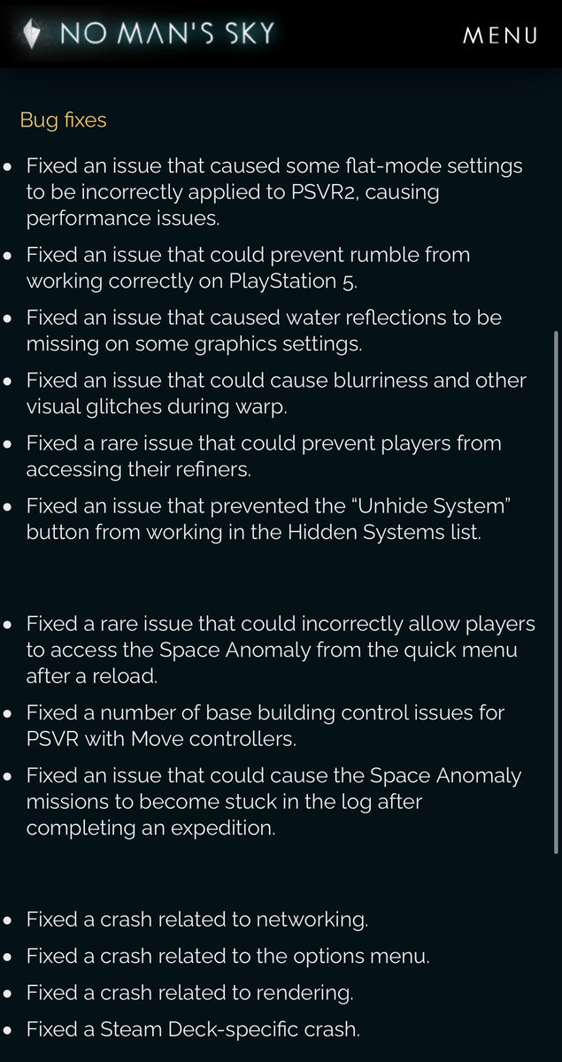 Hotfix 4.15 is releasing on all platforms with important fixes 🙏 nomanssky.com/2023/03/fracta…