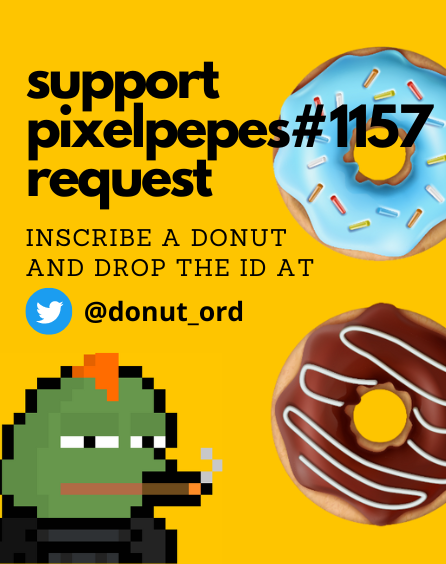 PortalOrdinal's tweet photo. A supply of 10,000 donuts is needed to keep the universe of ordinals in tip-top shape! So, if you want to be a part of this great cause, join the movement and drop your inscribed donut ID @donut_ord
Info: https://t.co/FYJaDm3WBd 
Call to: @PepesPixel @Sub100k94549 https://t.co/ikgLsjbJxR
