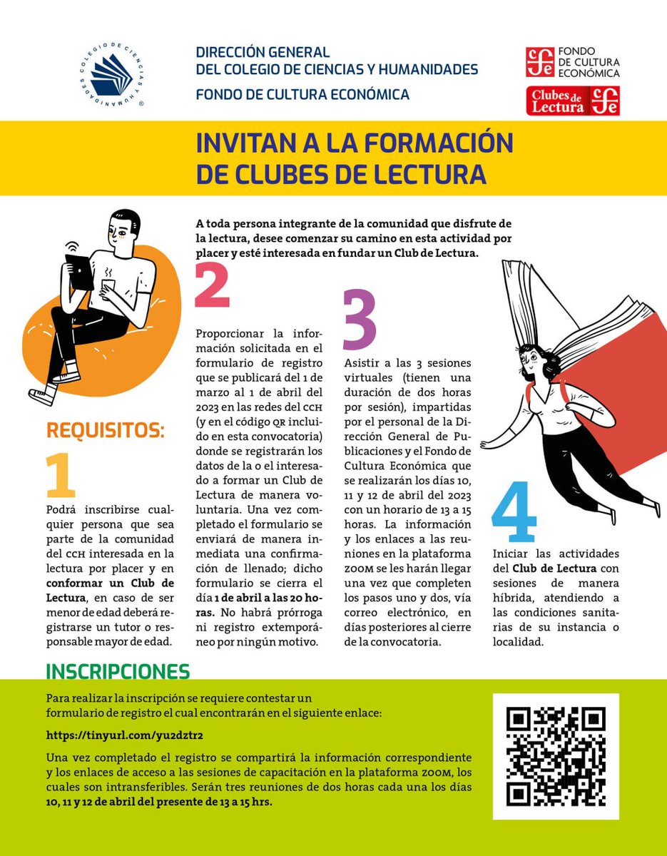 RdLFCE's tweet photo. 📣💥¡Atención #Bibliomaníacos!📣💥

📚✨Nuestros amigos de @ClubesFCE y @CCHUNAM invitan a toda la comunidad CCHera a participar en la  a convocatoria para conformar Clubes de Lectura del FCE. 📚✨
#RepúblicaDeLectores #MisceláneaLectora #LeerTransformal https://t.co/onMI9NWzHK
