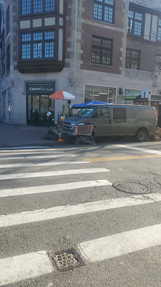 MakeQueensSafer's tweet photo. @NYPD115Pct Van has noplates, fake NJ registration in window, it's spewing black smoke, has no registration sticker. Parked in Xwalk & on sidewalk both. They're here every day. Please, no more. Only legal vehicles on streets! #ghostplates #fakeplates 82nd/37th juice guy. https://t.co/p52YJ3euNO
