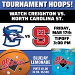 The anticipation is building... Tomorrow is going to be so much fun! Get here early for Creighton vs NC State at 3pm! 

Play a little hooky &amp; make it a Friday full of fun at DJ's Dugout! 😁 Let's #GoJays! 