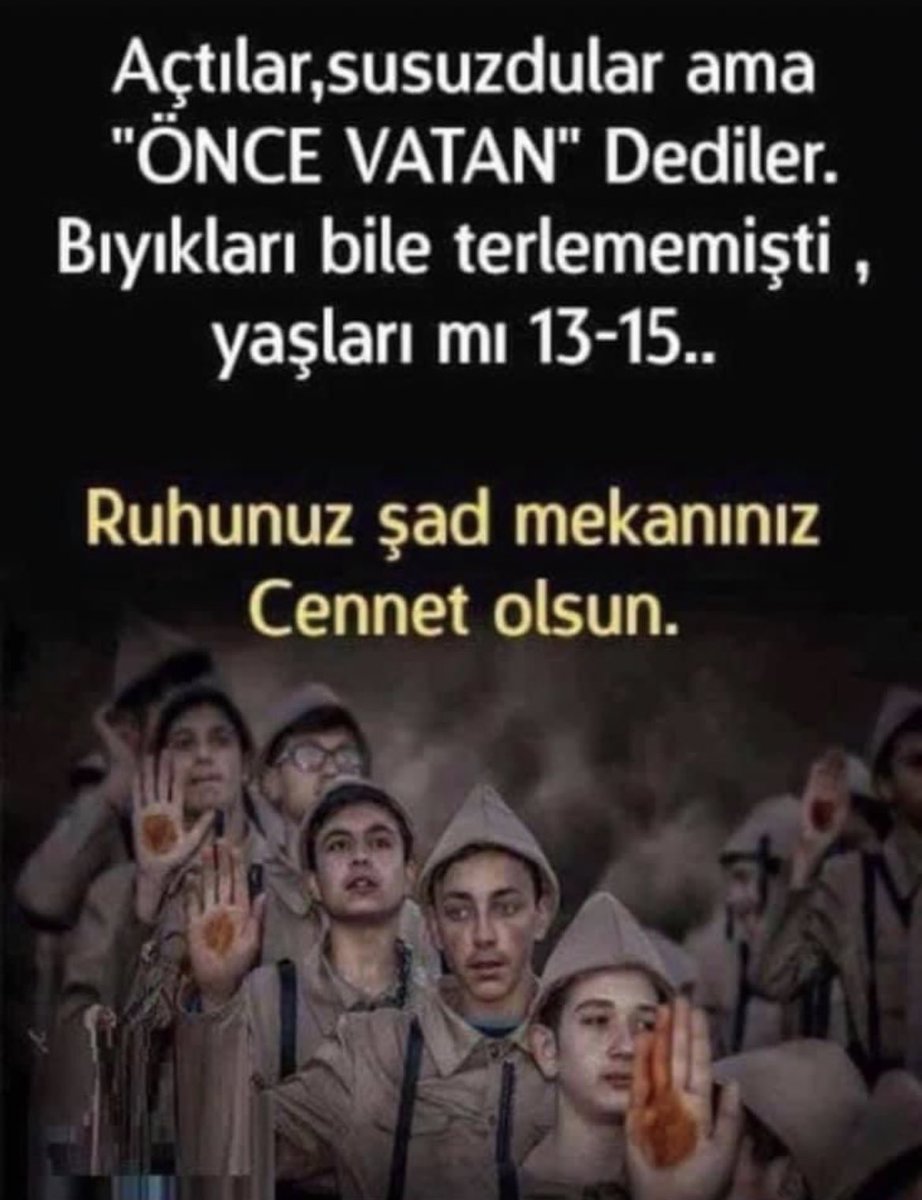 19. Tümen Komutanı Yarbay Mustafa Kemal Atatürk 
Ben size taarruz emretmiyorum, ölmeyi emrediyorum!
#ÇanakkaleGeçilmez 🇹🇷
#MustafaKemalATATÜRK

Çanakkale'nin Kahraman Birliği
#57Alay
Onlar hala kahraman küçücük çocuklar. Saygı ve minnetle anıyoruz..
🙏😢❤️🇹🇷