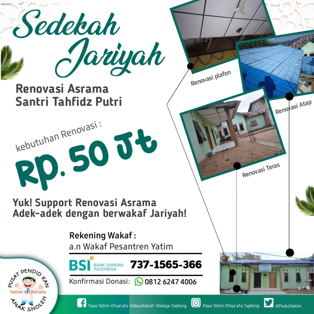 Lilisenjelia's tweet photo. Perbaiki ibadahmu, maka Allah akan memperbaiki rezekimu, Tidak ada hal yang paling indah selain mendekatkan diri pada sang pencipta, jangan lupa banyak berdoa, banyak sedekah dan banyak tersenyum...Yuk infaq di @PeduliYatim3 #JumatBerkah
#BangunSekolahYatim 
#BangunPesantrenYatim https://t.co/5c2Gn27pEV