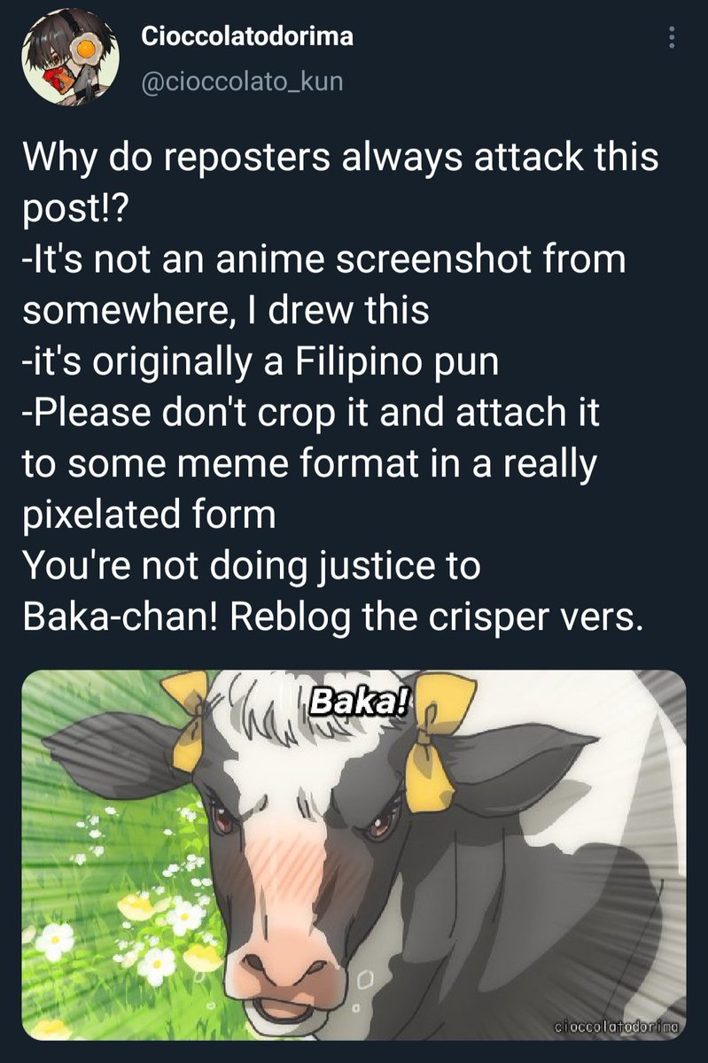 It's not all of it, but these are the ones that got spread the most.
1.because it got featured on online articles
2..local articles (from my country)
3.9gag/ reddit
4.reposted to the point of pixelation &amp; passing it off as an actual anime screenshot (still mad at the last one https://t.co/TyP5JKmcpe 