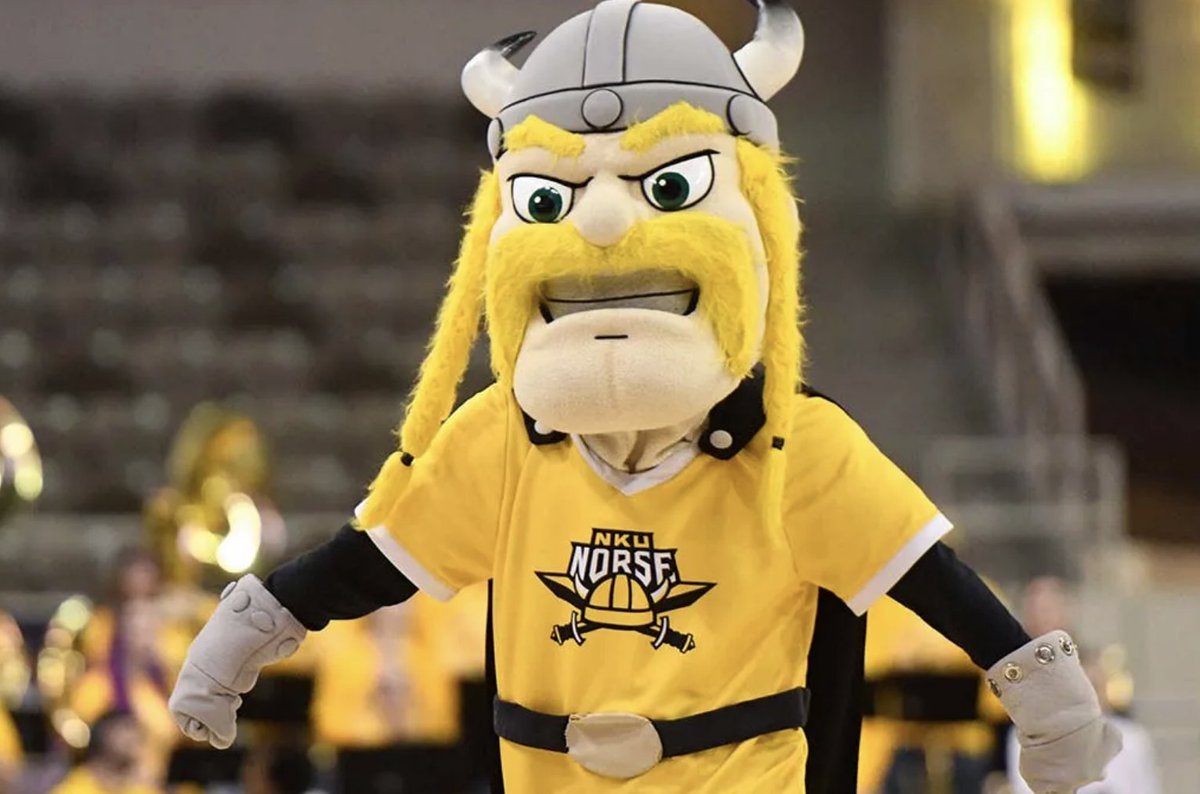 Northern Kentucky changed their Norse mascot in 2016 because it was scaring children, but fans revolted and they basically changed it back.

All hail the scary viking.