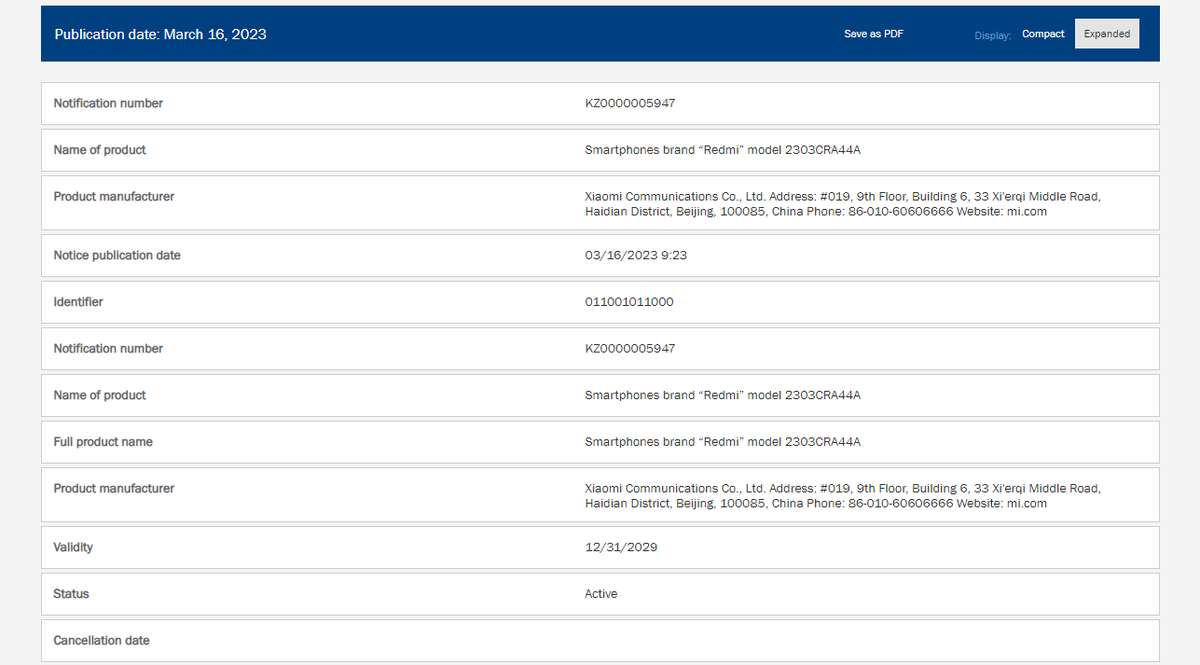 stufflistings's tweet image. Redmi Note 12S receives the EEC certification.
#Redmi #RedmiNote12S