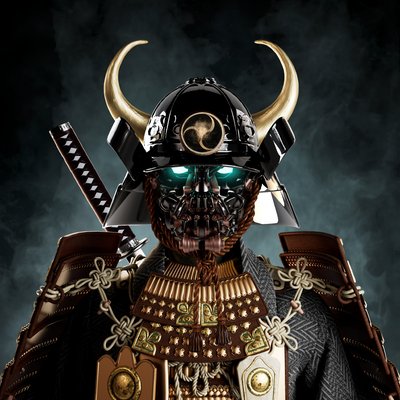 Bushido_Society's tweet photo. Our very own Bubbles 420 picked up these 4 ferocious samurai today. He crossed into whale status this morning. We are the Sleeping Giant that is waking up for battle. Thanks so much @KereksKings for your amazing NFT collab &amp; artistic meticulous touch of @MidasARTSTUDIOS 7 virtues https://t.co/jzpxoqVwAP