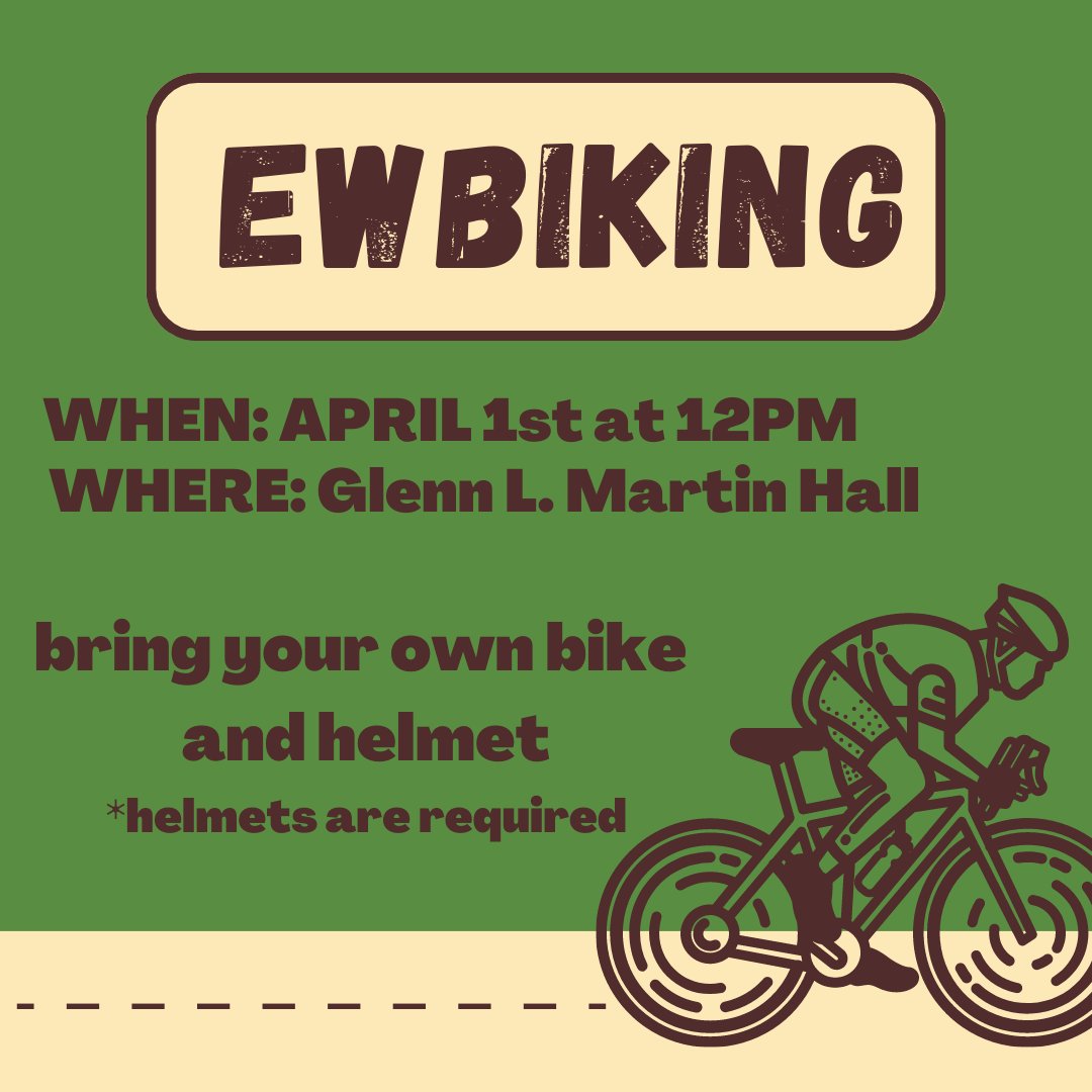 Join us for an 11 mile round trip bike ride around College Park for some outdoor fun:)
Hope to see you there! 
visit the website homepage to get signed up