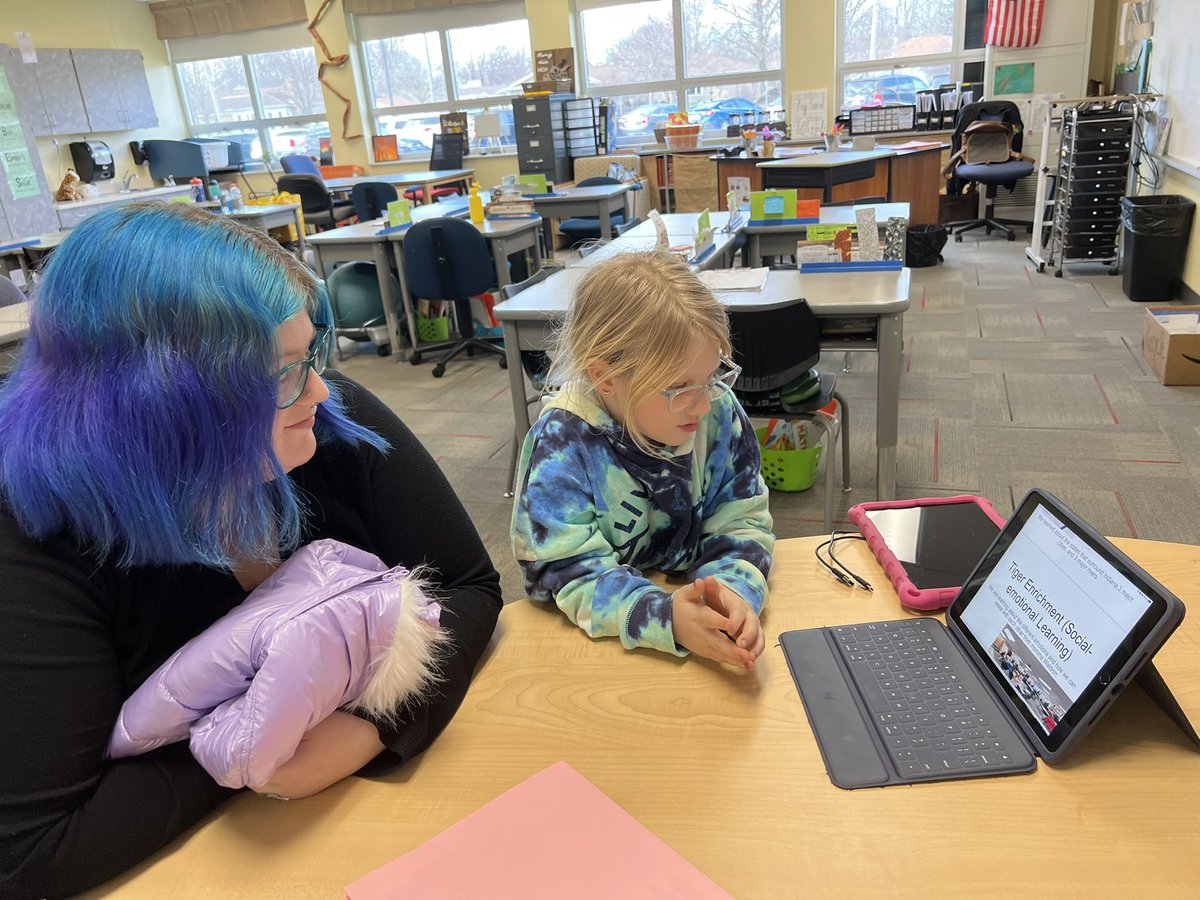 What better way to do conferences than having their child show them a sneak peek into their learning and what we’ve been doing in the classroom since Christmas!