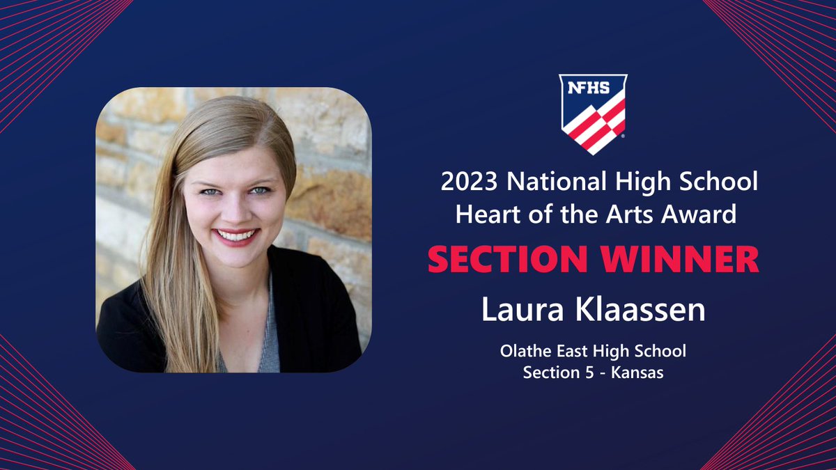 Olathe East Activities (@oeactivities) on Twitter photo Congratulations to @east_choirs Director, Laura Klaassen, on being named the National Federation of High Schools Heart of the Arts recipient for Section 5 (Kansas/Minnesota/Missouri/Nebraska/North & South Dakota). One of only eight in the country. Hawk Proud! <a href="/OlatheEastHawks/">Olathe East High School</a> Congratulations to @east_choirs Director, Laura Klaassen, on being named the National Federation of High Schools Heart of the Arts recipient for Section 5 (Kansas/Minnesota/Missouri/Nebraska/North & South Dakota). One of only eight in the country. Hawk Proud! <a href="/OlatheEastHawks/">Olathe East High School</a>
