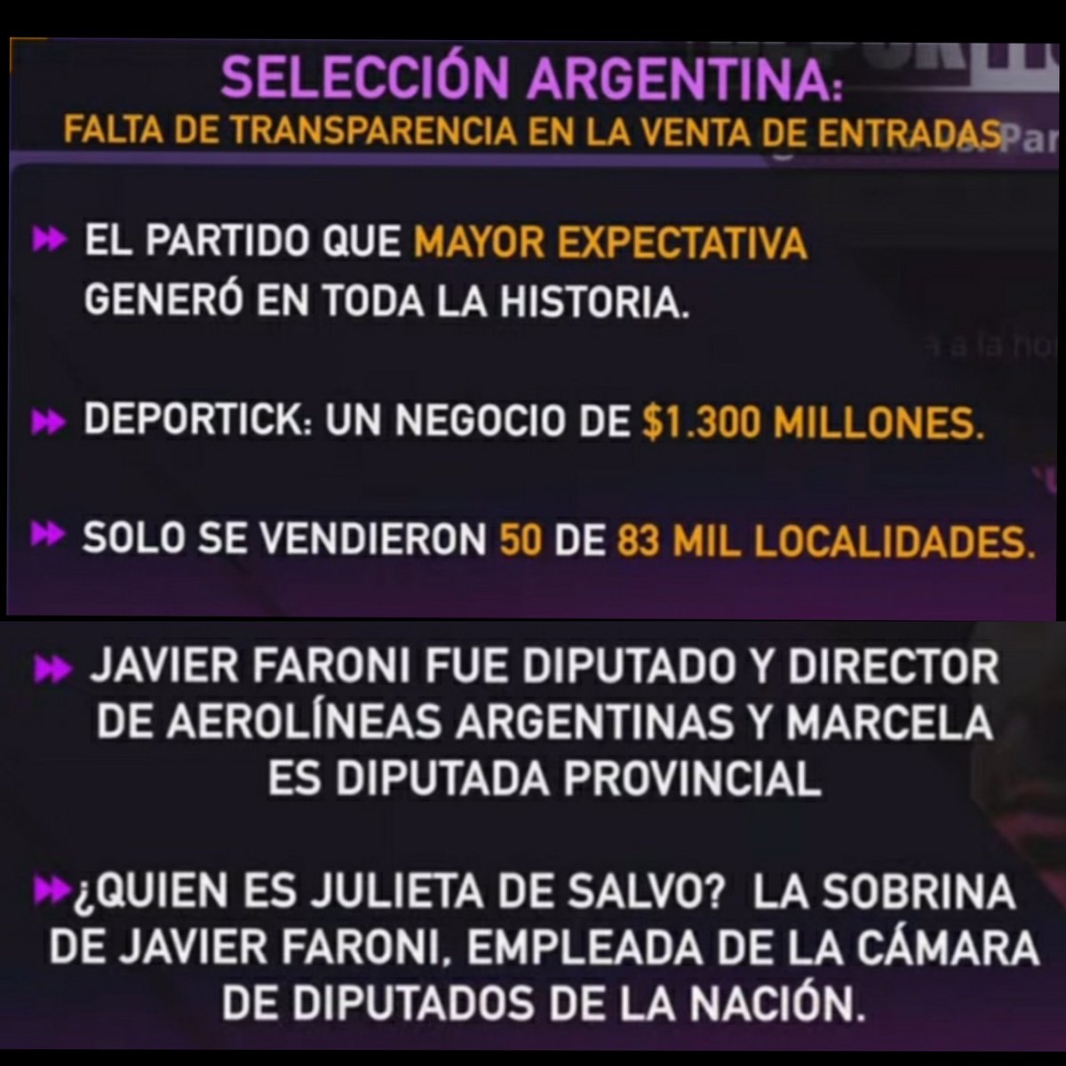 pblcabj's tweet photo. El escándalo de la venta de entradas de @afa
Negocio para Faroni y su amigo @SergioMassa
Por qué las entradas no se venden con Nro de Doc y lo presentas el DNI en el Control?
Pq gran parte van a la Reventa y a Empresas de Turismo q luego venden los paquetes.
Te Siguen #AFAnando https://t.co/UGU2DvKwRp