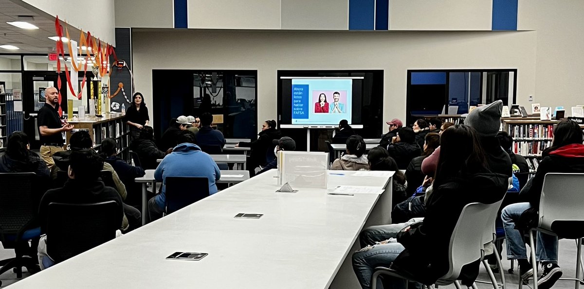 MrsAyala33's tweet photo. I had the honor to present at the College planning night for WeGo families. One student came to me and said “you were my first grade teacher and I remember you told me I could go college and here I am getting ready.” When I said this she was 6. 💖 https://t.co/kvUeTy7FlB
