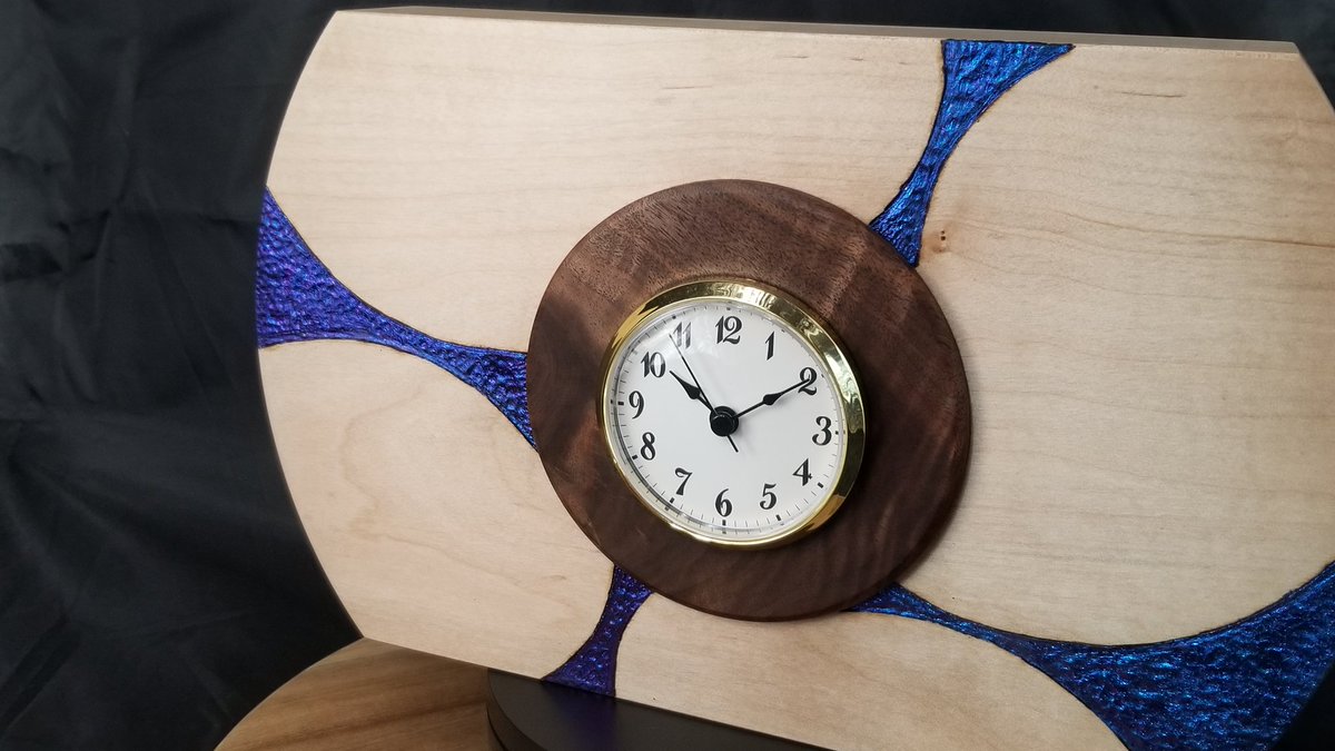 PiedraDesigns's tweet photo. My submission for #2partturning 
Maple and walnut.12⅛"L x 7½"H.
2 coats of shellac based sanding sealer, followed by Ack's Polish/Restoring Paste.
If interested, video of project is available on Piedra Designs channel on YouTube and Rumble. https://t.co/ds9jL0we82