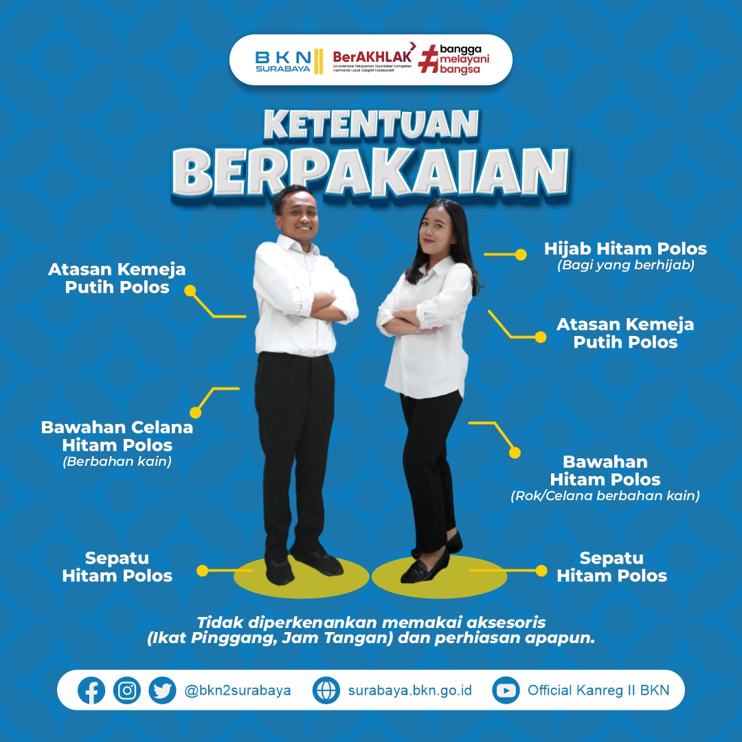 bkn2surabaya's tweet photo. Sudah siap mengikuti Seleksi Kompetensi PPPK Tenaga Teknis 2022??
Cek kembali apa saja yang boleh dan tidak boleh dilakukan selama mengikuti seleksi yaa #SobatBKN??
#PPPKTenkes #ASN #ASNBanggaMelayaniBangsa #CATBKN https://t.co/NEv5Drf9R2