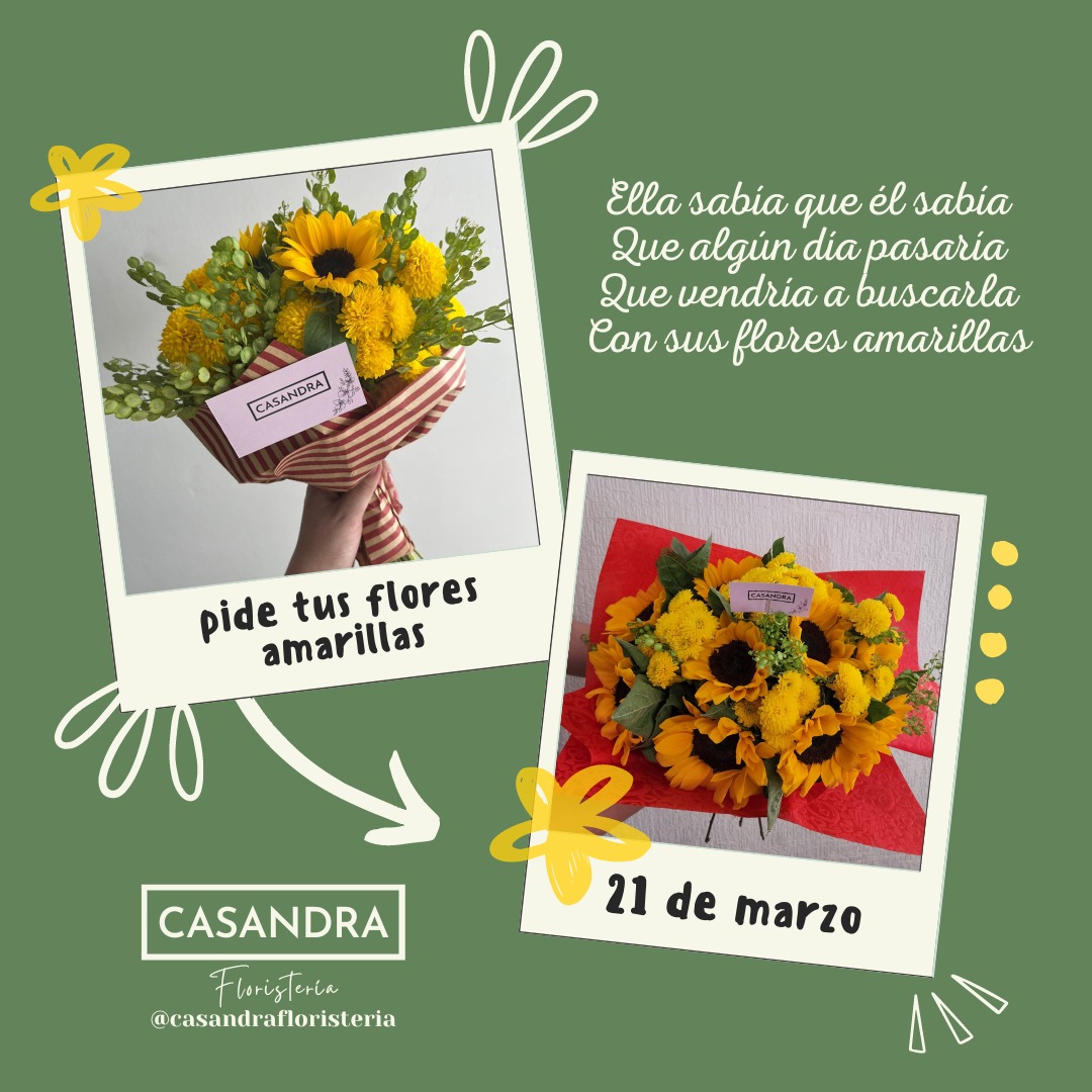 ¡Ya puedes ordenar tus flores amarillas para este 21 de marzo!

#CDMX #flores #floresadomicilio #marzo #floristeria #emprendimiento #amarillo #llamaya #primavera #Floricienta #21demarzo #puente