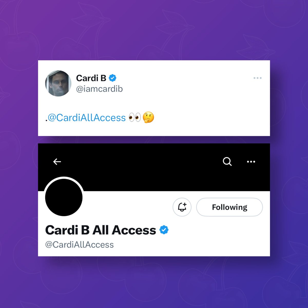 Cardi B seems to be teasing the release of new music with a blackout on her official fanpage.