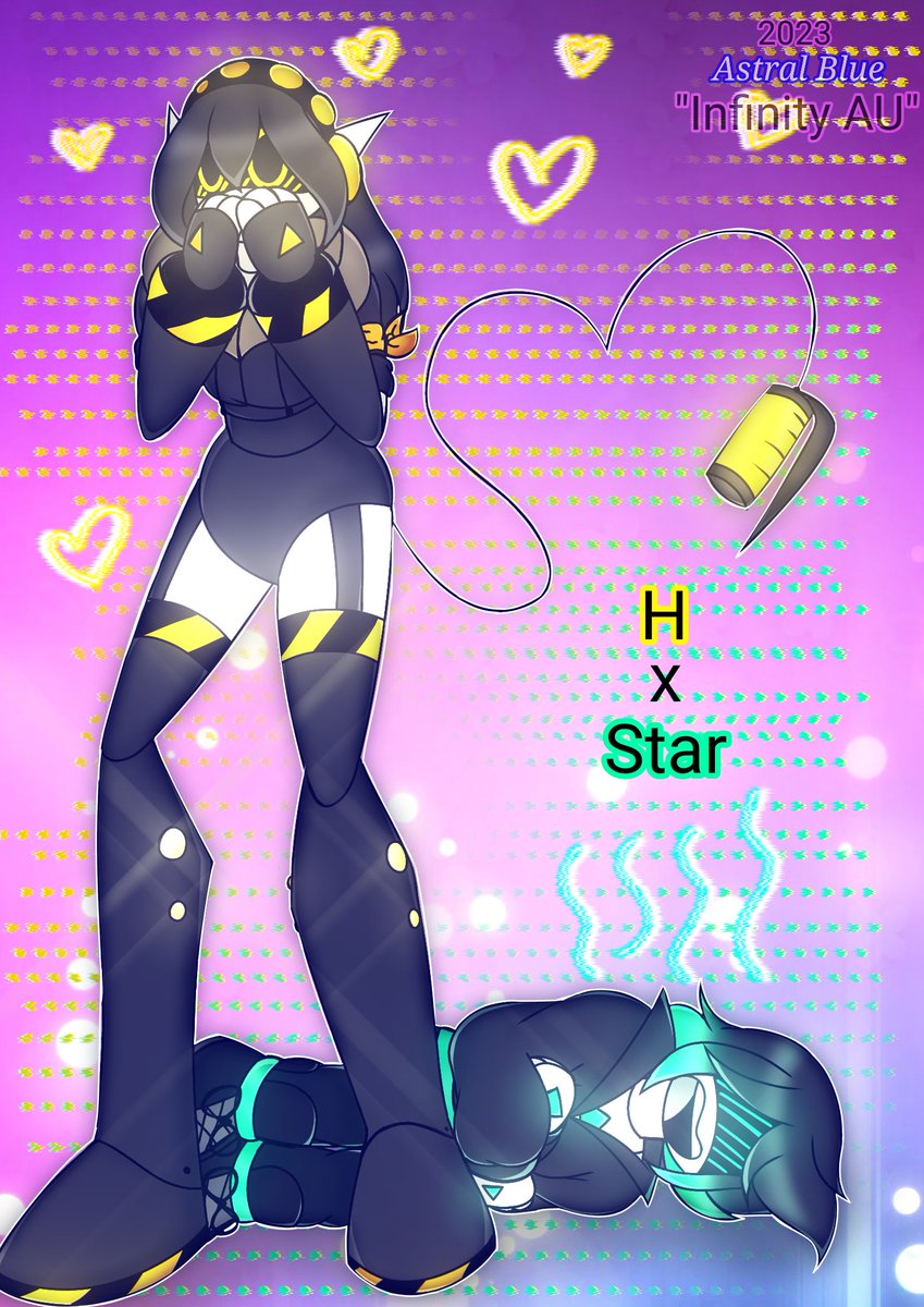 AstralNekoBlue's tweet photo. Sassha and Star version Murder Drone :D #MurderDrones #SasshaClau #StarGalaxy #AU #MurderDronesOC https://t.co/o2RR5AZ7gZ