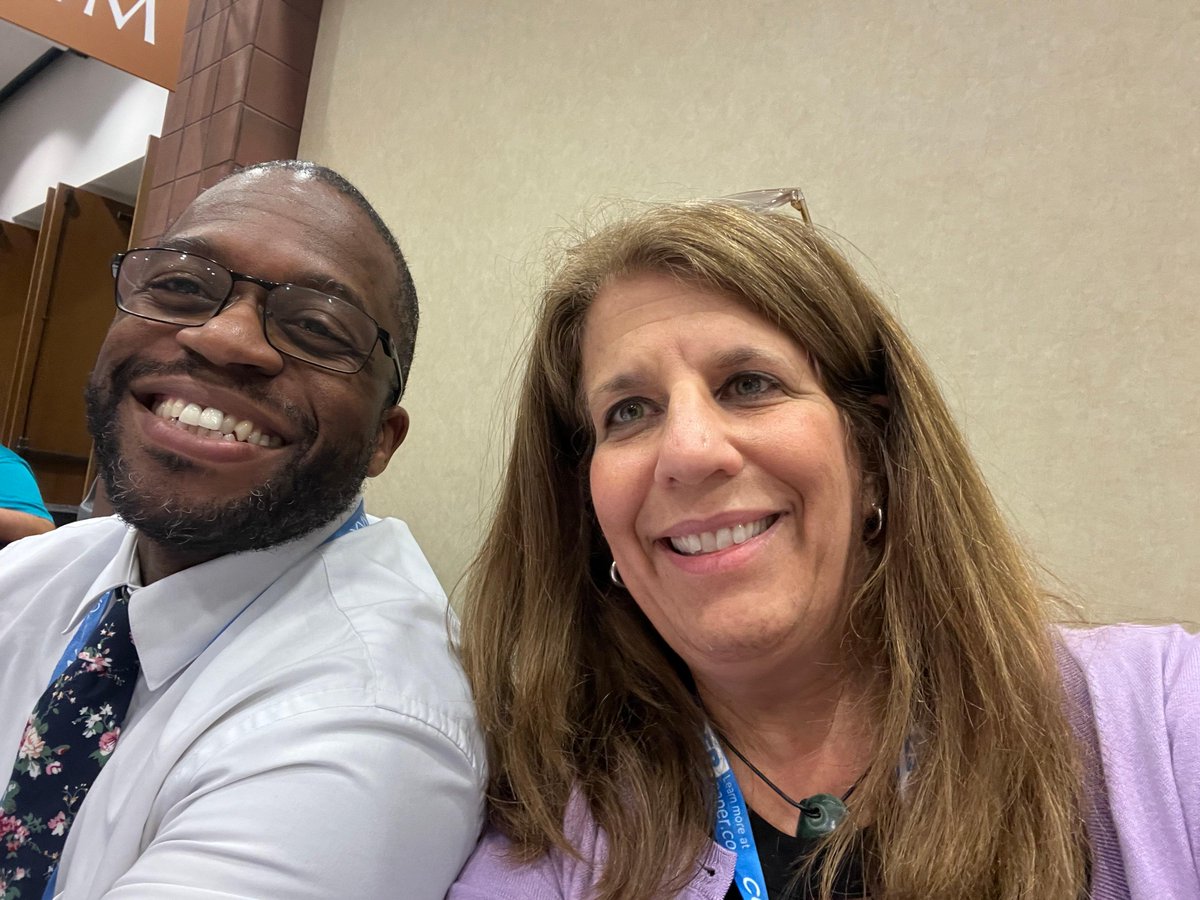 otan's tweet image. Stephen Callahan #SJCOE FabLab &amp;amp; Karin deVarennes #otan catch up at  #SpringCue23