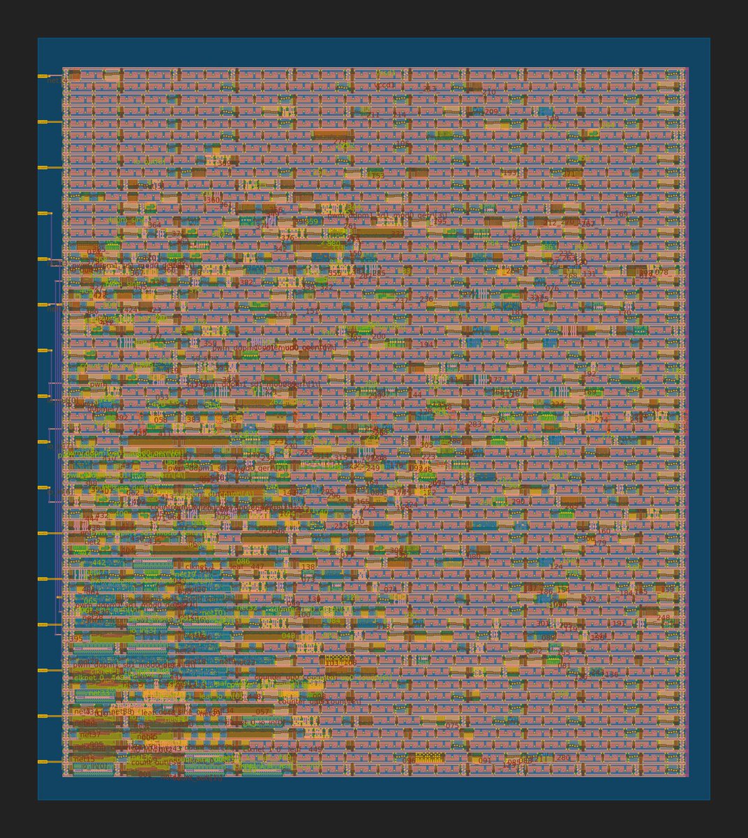 brachetti52's tweet photo. My second twitter post ever, to celebrate my @TinyTapeout of PDM modulators, on @SkyWaterFoundry 130nm using the fantastic #OpenLane design flow! Design implemented with @MyHDL and #PuEDA (https://t.co/paHq7saoch). Thank you very much @matthewvenn, for making this possible!🥳 https://t.co/yx6GrPQfMv