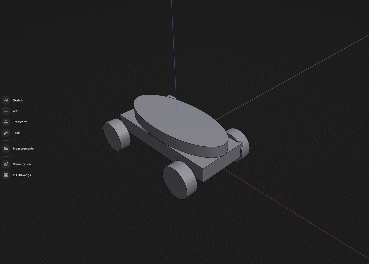 knausgard's tweet image. 🚗 3D car model generated by #GPT4! Want to make your own? Just ask Chat GPT for a Python script that crafts a 3D printable car using #CadQuery and exports it in STEP format.