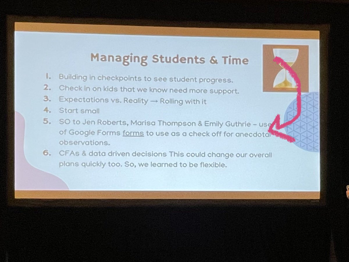 msemilyguthrie's tweet image. Coolest thing about presenting &amp;amp; participating in professional communities/conferences is seeing us all build on each other!! #BetterTogether

I’m at #SpringCUE23 listening to @MrsSoresi, @MrsChristy620, &amp;amp; @MrDAlcala give a great talk incorporating what we shared at #SpringCUE22!