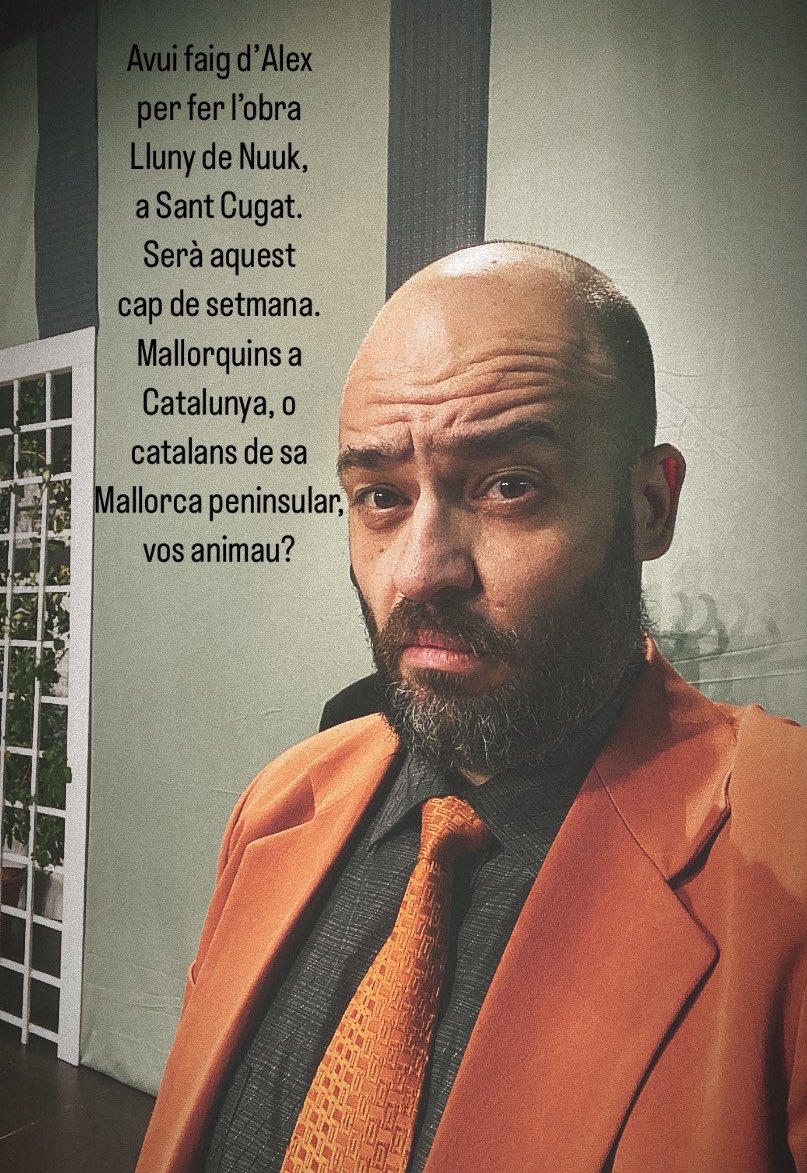 enperejota's tweet photo. Aquest cap de setmana faig teatre a Sant Cugat amb Mirasol Teatre. Si vos animau, ho passareu bé! “Lluny de Nuuk”, de Pere Riera. https://t.co/oZtwWdYHkt