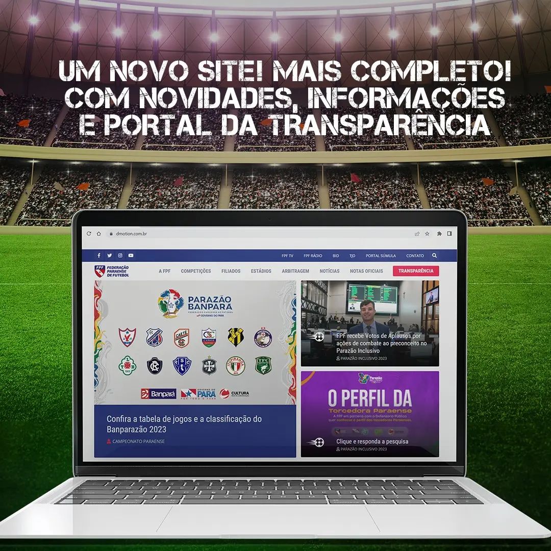 FPFPARA's tweet photo. VEM AÍ UM NOVO SITE

Em breve todos terão acesso ao novo site da FPF, em que todos terão acesso à um portal mais moderno atrativo e acessível. Uma página na web pensada para facilitar a experiência de quem navega e busca informações sobre o nosso futebol aqui no estado. https://t.co/JbgE0Bb3Jt