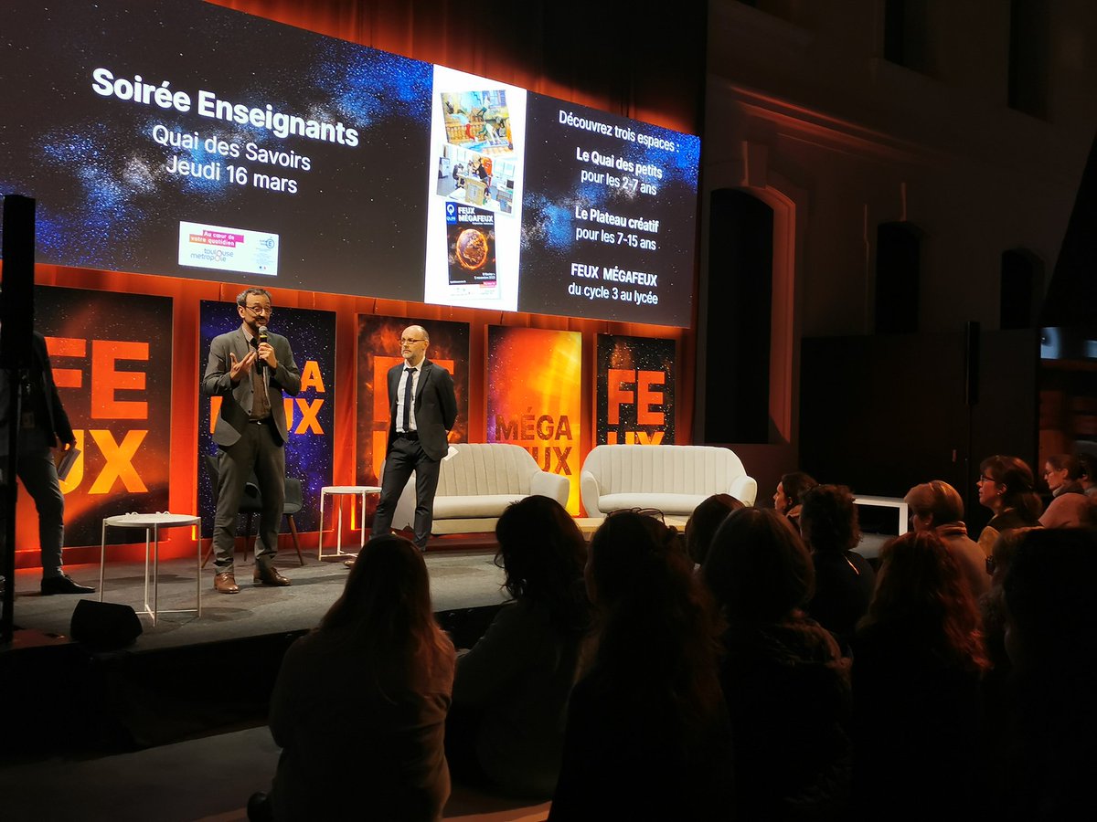Merci à tous les participants de la soirée enseignants du <a href="/QuaiDesSavoirs/">Quai Des Savoirs</a> organisée en partenariat avec <a href="/DAACToulouse/">DAAC Toulouse</a> @OlivierR81  🙏
 #EAC #passCulture #EMI
Une belle occasion de découvrir nos offres pédagogiques du #PlateauCreatifduQuai  #QuaiDesPetits #ExpoFeux