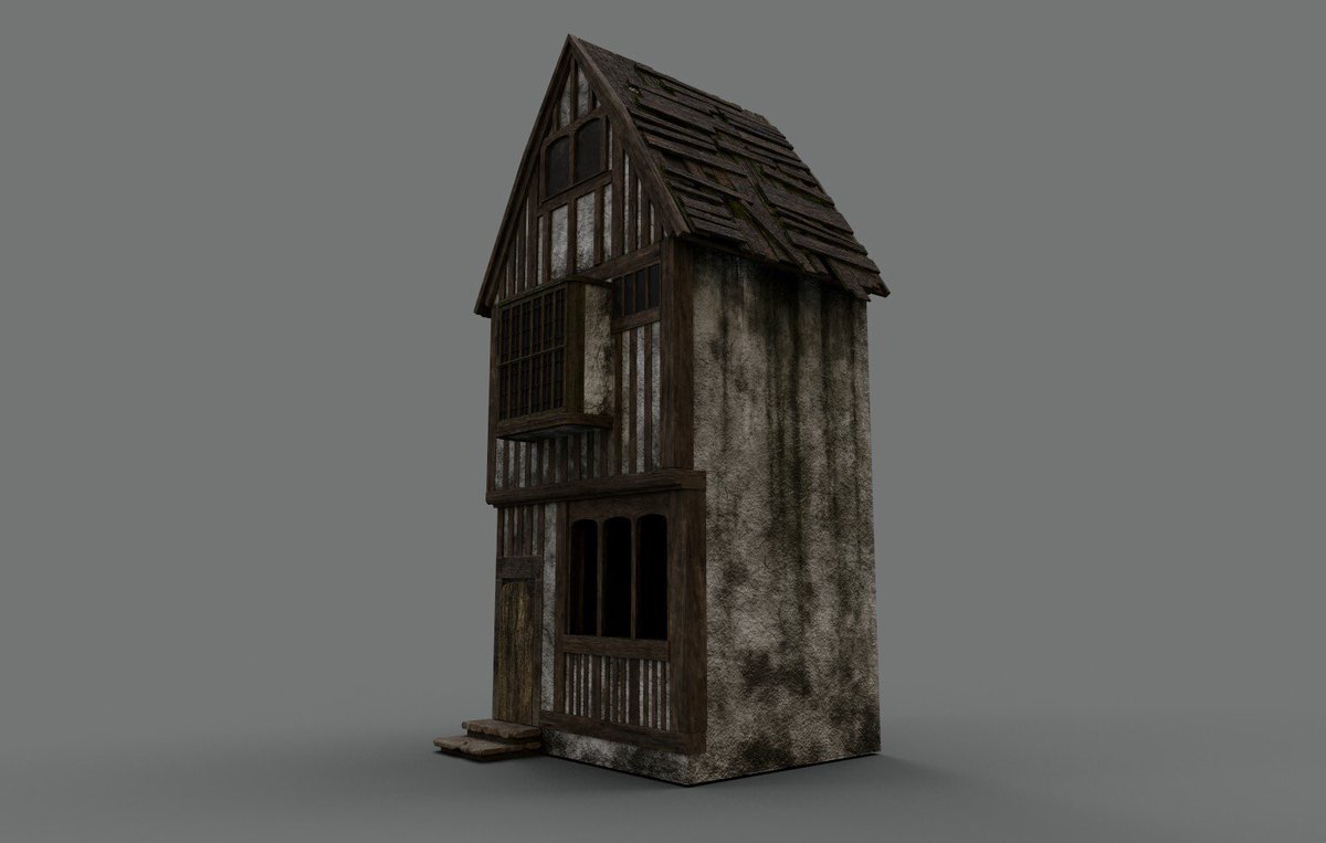 Stewart_Scott's tweet photo. It maybe an old filthy house but I love em all the same. Created in #Blender3d https://t.co/EKq0BeUNTC
