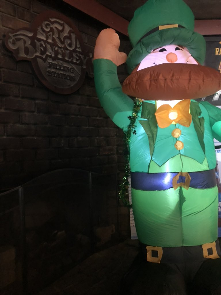 St. Patrick’s day is almost here! Come in for our Irish menu or just to take a picture with our new hire ☘️😉
