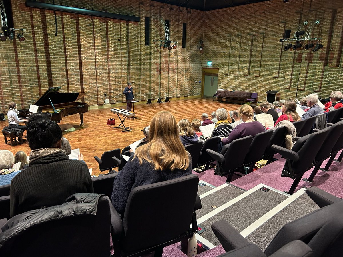 The last rehearsal before Saturday <a href="/TurnerSims/">Turner Sims</a> tonight. When we’re next together it will be concert day <a href="/O2GuildhallS/">O2 Guildhall</a> for our <a href="/RVWSociety/">Ralph Vaughan Williams Society #RVW</a> and <a href="/Howard_Goodall/">Howard Goodall</a> programme. Tickets still available. #thelarkascending #donanobispacem #eternallight