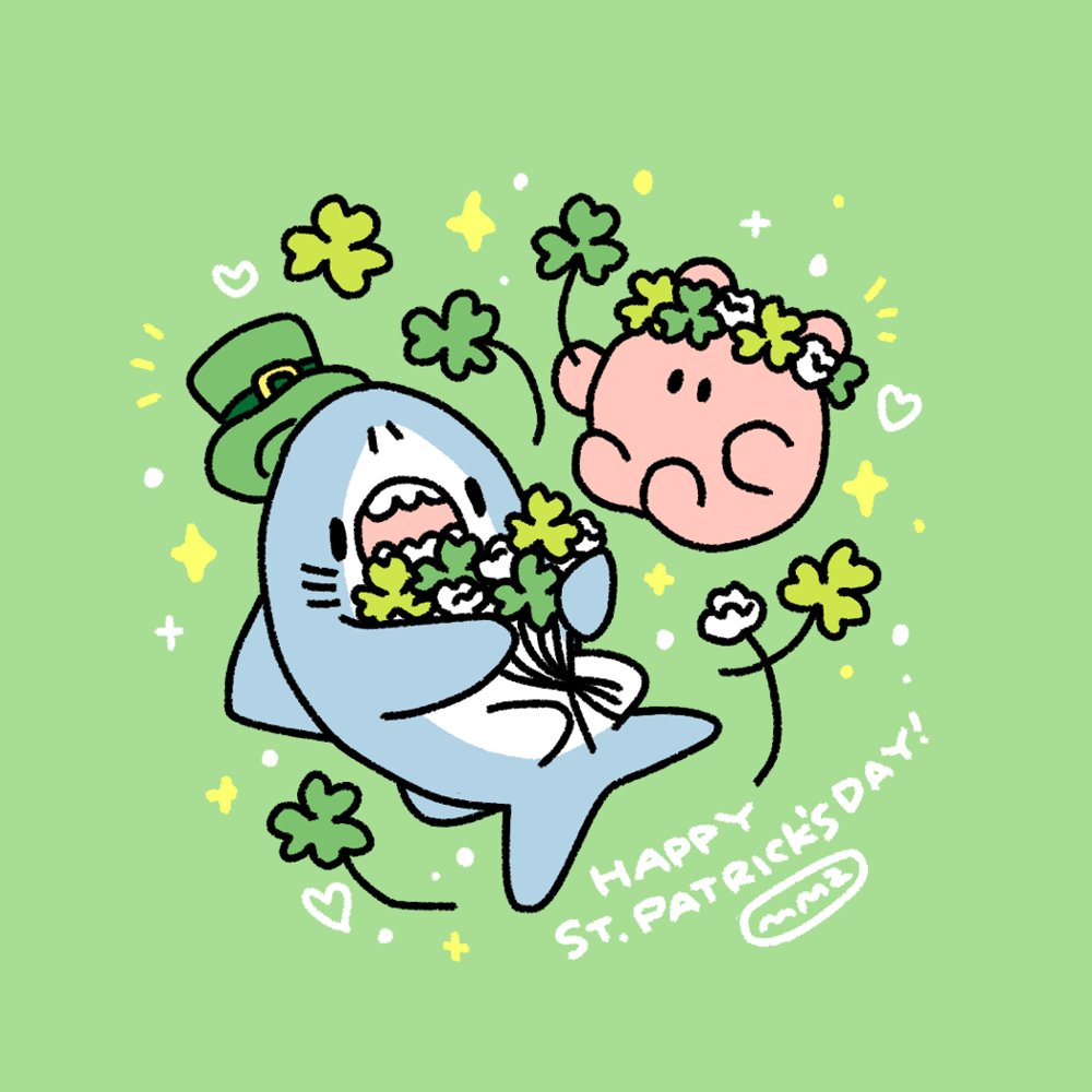 「緑でお祝い Happy St. Patrick's Day #セントパトリックス」|サメとメンダコ🦈🐙namelessmm2のイラスト