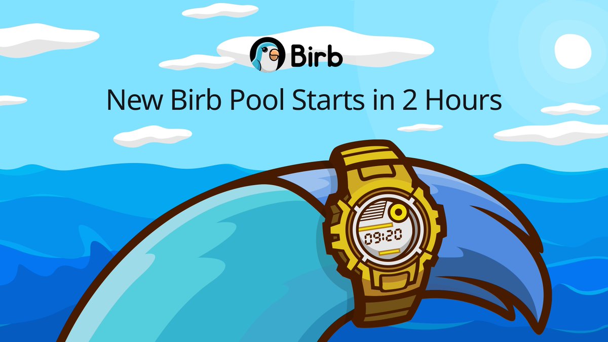 BirbDefi's tweet photo. New Birb Pool Starts in 2 Hours!🦜

Stake here:
https://t.co/KoY51STOgS

Unstake from the Old pools here:
https://t.co/MNFyYMPq6C

🔥 BIRB holders (100K+ tokens) &amp; 1+ Birb NFT owners, this is your chance to test Flock Protocol!

https://t.co/4bsgJT55br

#BSC $BIRB #FlockProtocol https://t.co/IgzVB58rQD