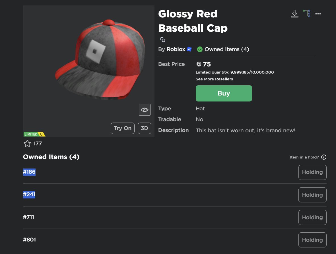 Roblox Trading News  Rolimon's on X: Roblox has released 3 Purchasable  collectible items. These items are currently not tradeable and have a 30  day holding period. Is this the start of