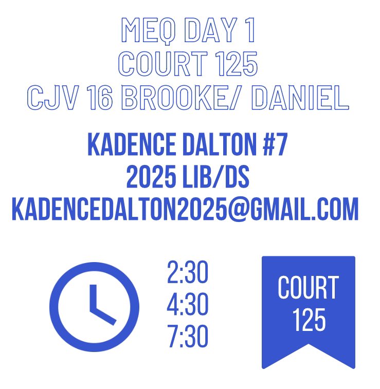 So excited to be able to play in Indy this weekend, here is day 1 schedule: