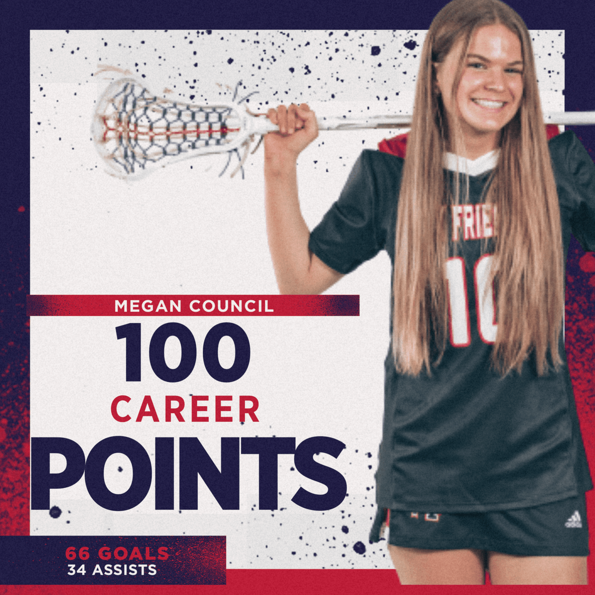Congratulations to Megan Council for scoring her 100 career point tonight!! #RollPats