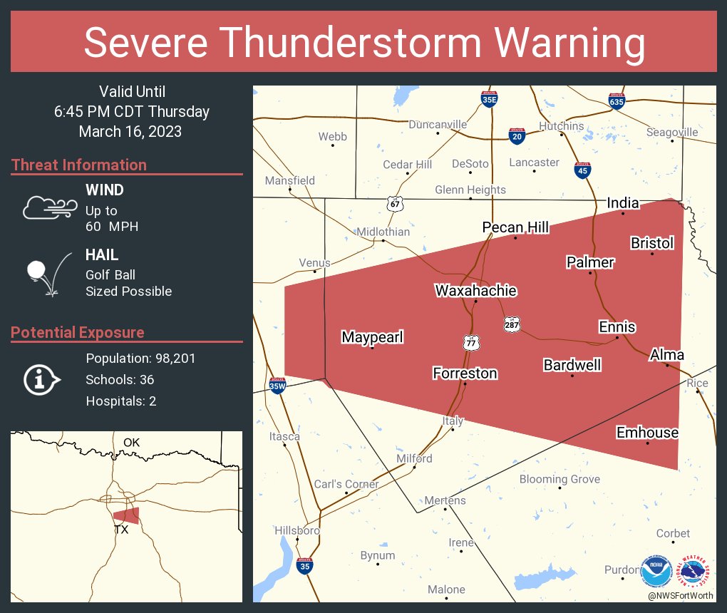 on Twitter "RT NWSFortWorth Severe Thunderstorm