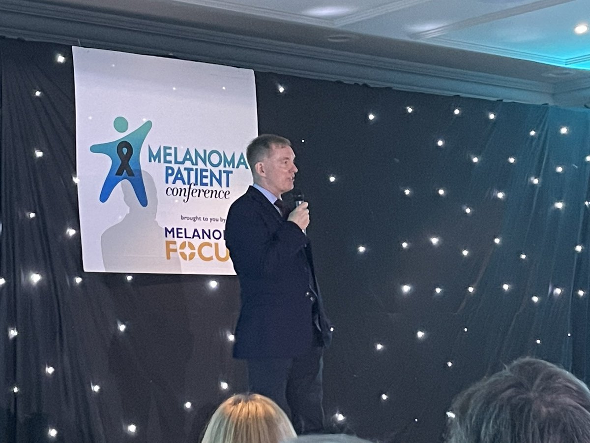 Fantastic after dinner speech from <a href="/RhonddaBryant/">Chris Bryant</a> sharing his very personal melanoma story at the @mpcuk2023 Melanoma Patient Conference in Birmingham with <a href="/focusonmelanoma/">Melanoma Focus UK</a> #melanoma #skincancer #patientadvocacy