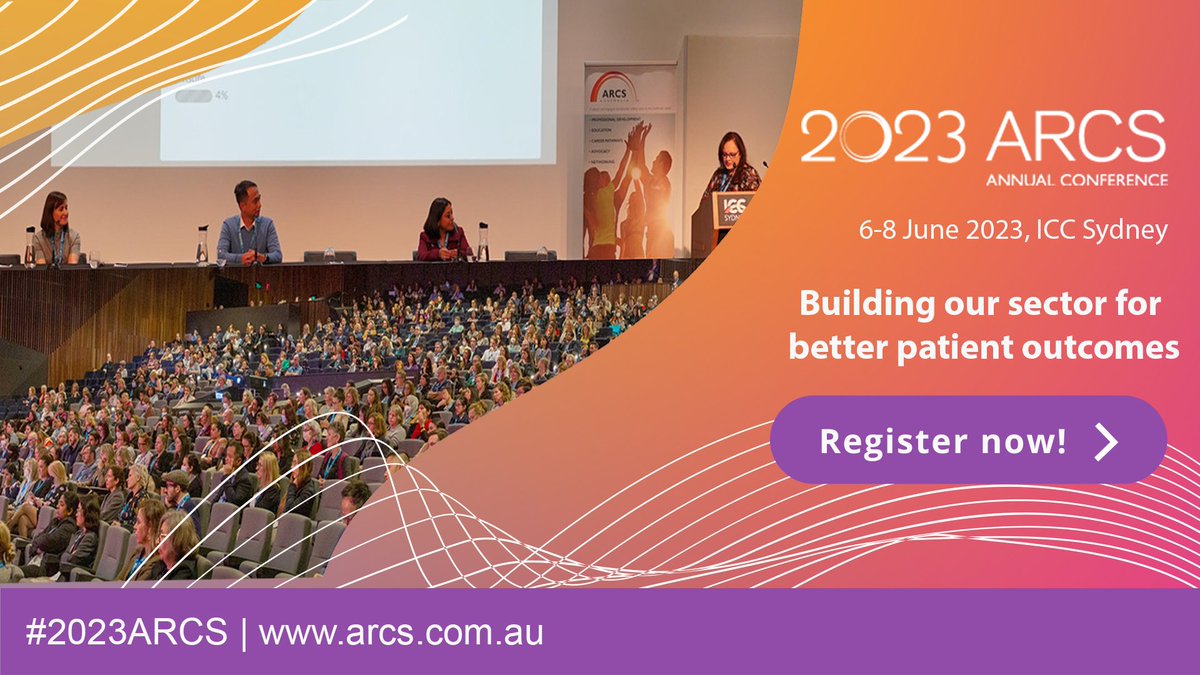 Registrations are now open for the 2023 ARCS Annual Conference. This year the conference will be held on 6-8 June 2023 at the International Convention Centre (ICC), Darling Harbour, Sydney.  

Register for the conference and secure your place at
ow.ly/hmSB50NjJOR

#2023ARCS