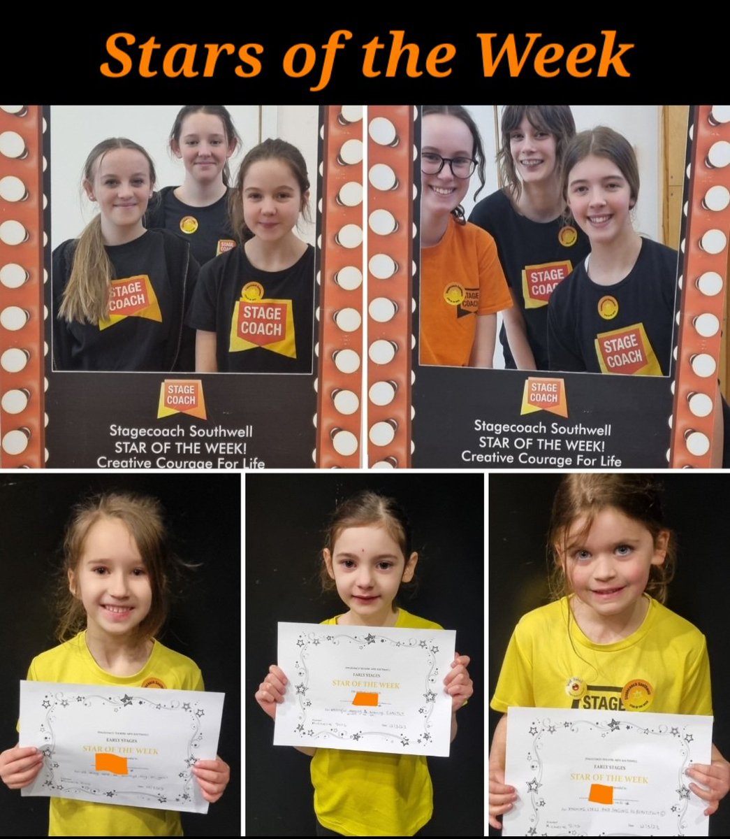 StagecoachSout1's tweet photo. Here are this week's amazing Stars!! Well Done Everyone 😊🌟 #StagecoachSouthwell #TeamSouthwell #Dance #Sing #Act #Performingarts #Creativecourageforlife #thestagecoachway https://t.co/zFGtP12jAP