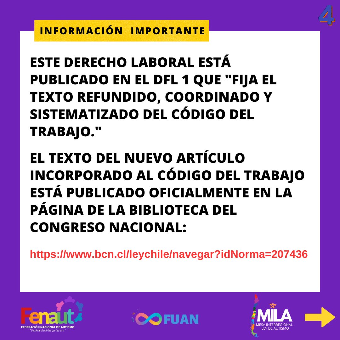 FuanFundacion's tweet photo. ♾️🌈 Fundación FUAN, @fenaut y MILA: compartimos información importante sobre Derecho Laboral de madres y padres de hijxs autistas que entró en vigencia a partir de lo consagrado en Ley de Autismo➡️ https://t.co/3McxTdq6kN #TodxsDiferentesTodxsValiosxs #MiAutismoMiDerecho https://t.co/kWei8yCXvk