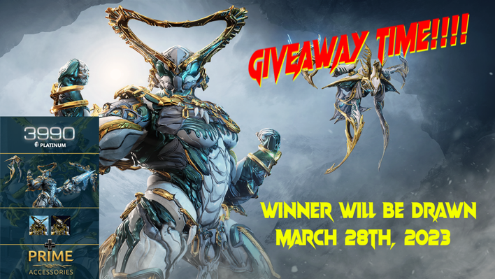 Vamppy_'s tweet photo. Courtesy of DE &amp; @PlayWarframe  I am giving away a top tier Hildryn Prime Access : The Haven Pack, to one lucky winner!!!!

To Enter you must:
🔹Follow me on Twitter
🔹Like this Tweet
🔹Retweet this Post
🔹Comment your Favorite Boss Fight

Winner will be Drawn March 28th!!!!! https://t.co/so7wv8d09m