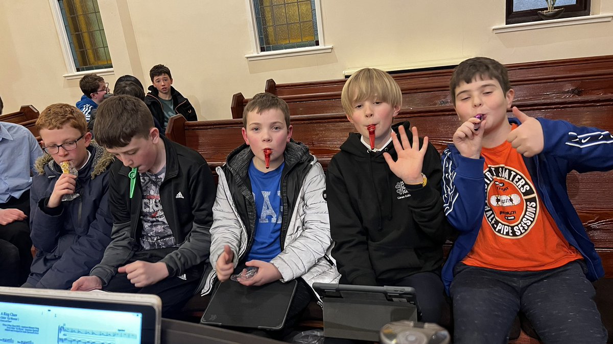 DFScotlandTeach's tweet photo. Excited @NYCOS_ED gents this evening getting their Kazoos for ‘Barbershop Blues’ - one of our all time favourite pieces! 
The first time I encountered this song was ‘way back when’ @barrchristopher, @daveyplayz87 and I performed it as part of a @NYCOScotland informal concert! https://t.co/uMAOlWivml