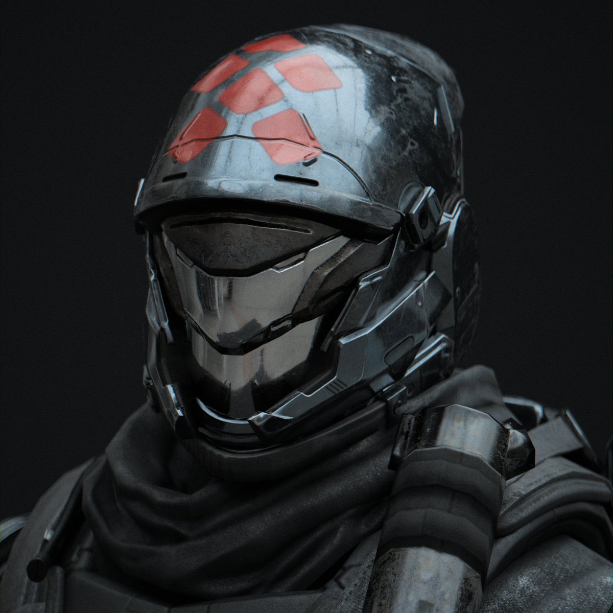 GEngelheart's tweet photo. Ursus Tactical Titan set from Destiny 1 House of Wolves set up in Blender https://t.co/H2N8Iu9750