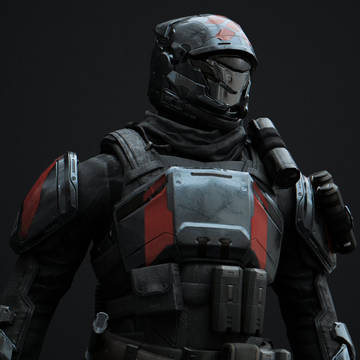 GEngelheart's tweet photo. Ursus Tactical Titan set from Destiny 1 House of Wolves set up in Blender https://t.co/H2N8Iu9750