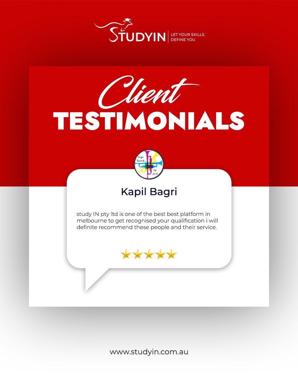 studyinptyltd's tweet photo. Our goal is to help every individual progress in their career and we hope to help more clients like Kapil. Thank you for the positive feedback. 

#Studyabroad #educationAustralia #jobseekers #educationconsultant #RPL #RecognitionofPriorLeaerning https://t.co/uUOjwTwtoM