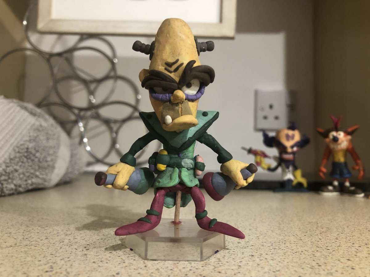 FierceCosmicArt's tweet photo. Attempted a new model of Dr. Nitrus Brio
Like with Cortex I meshed a bunch of his different designs together.
#CrashBandicoot #DrNBrio #NitrusBrio #crashbandicootfanart #claymodel https://t.co/HToN4WAs7J